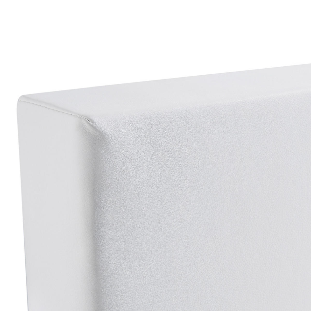 BOXBETT 160/200 cm Weiß President - Weiß, Kunststoff/Textil (160/200cm) - Beliani