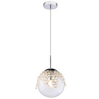 GLAS HÄNGELEUCHTE Kristallen Klar - Klar, Glas (20/20/150cm) - Globo Lighting