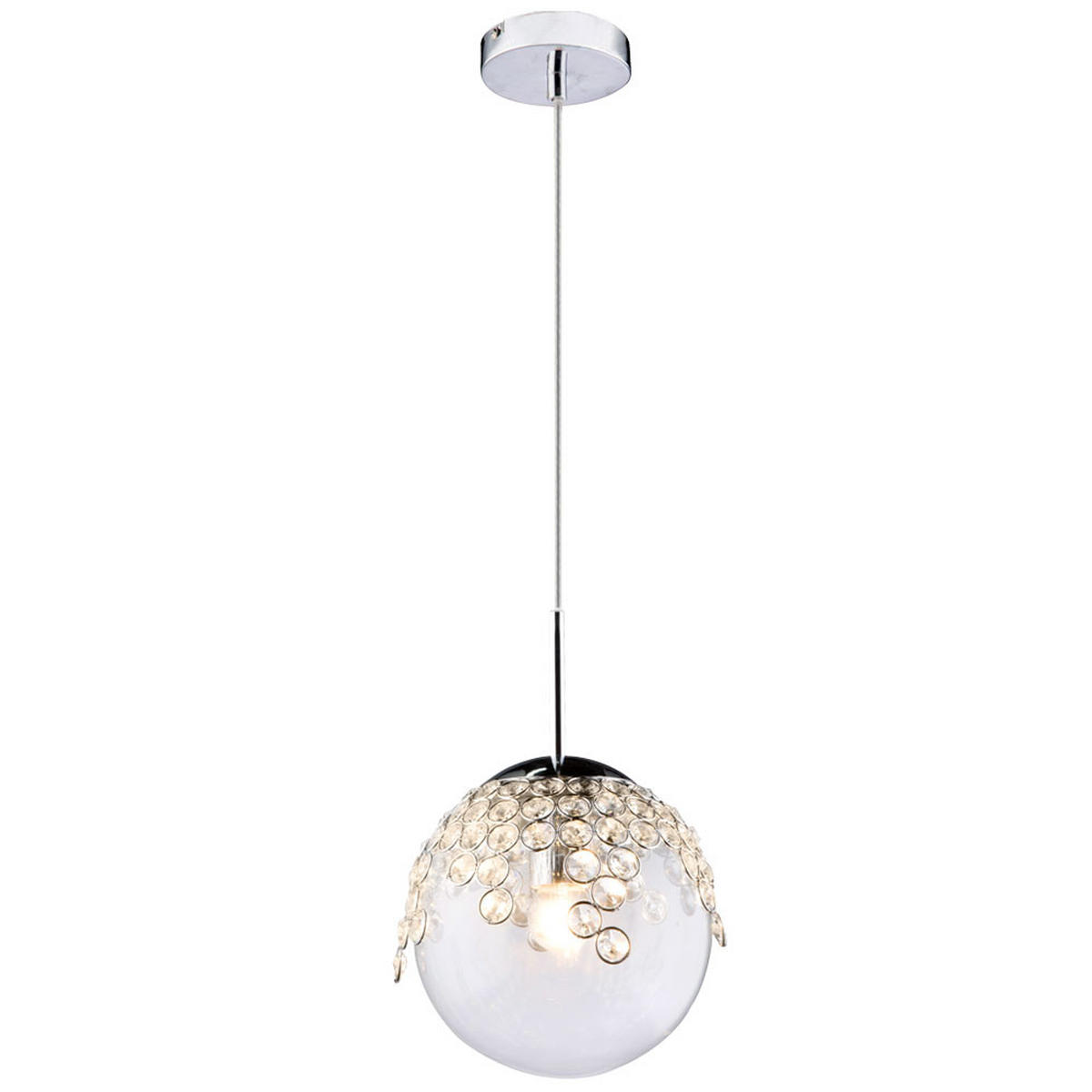HÄNGELEUCHTE Glas Kristallen Klar - Klar, Glas (20/20/150cm) - Globo Lighting