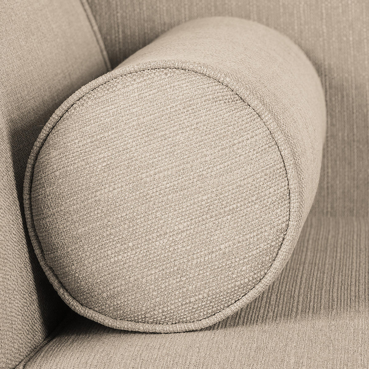 RECAMIERE - Webstoff - Cappuccino, Textil (166/80/77cm) - home24