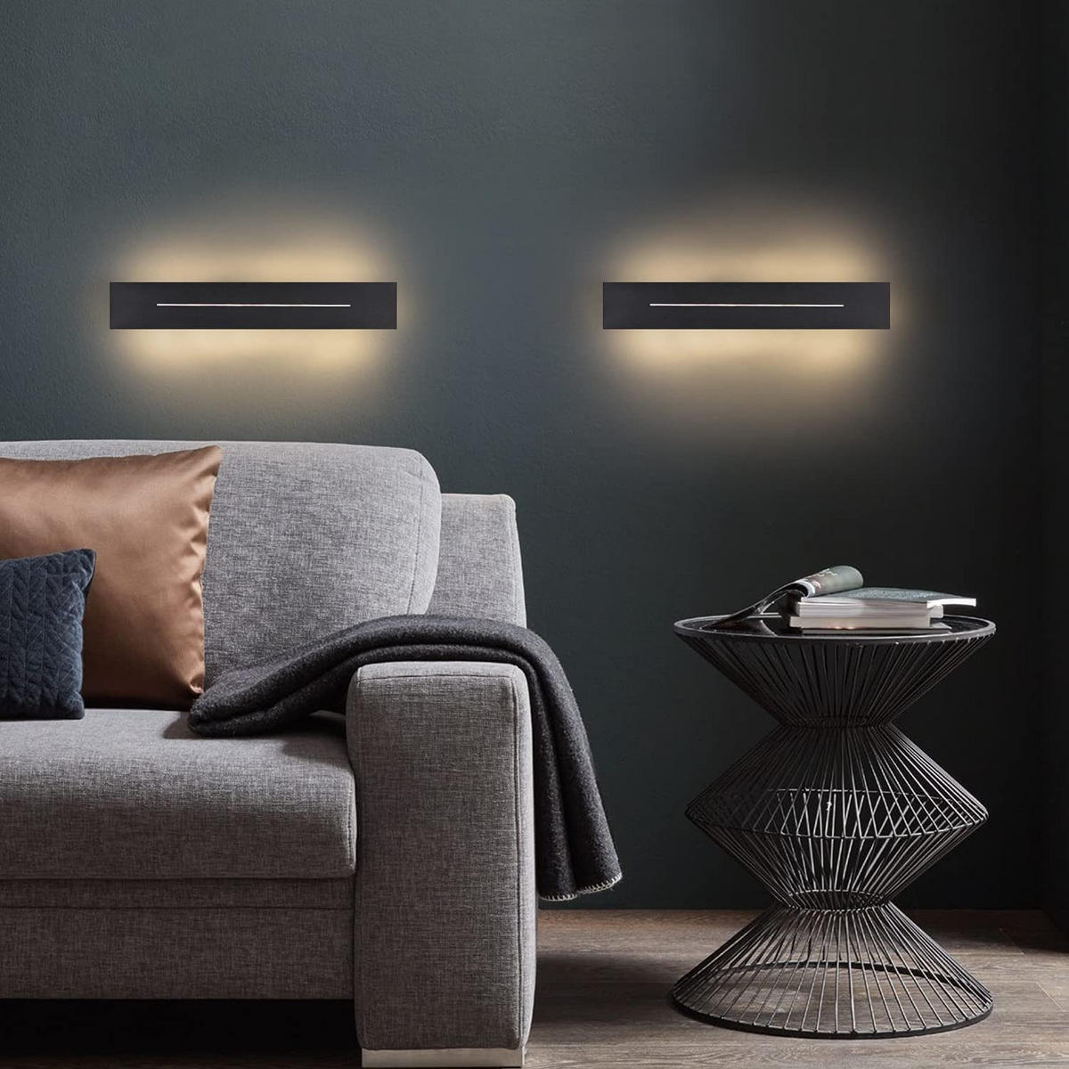 LED WANDLEUCHTE Vision - Schwarz, Metall (5/5/30cm) - Nettlife