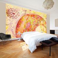 VLIESTAPETE Bunt 350/270 cm - Beige/Multicolor, Textil (350/1cm) - KUNSTLOFT