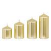 KERZEN 4er-Set Ø 5 cm - Goldfarben, Paraffin (5/12/5cm) - Atmosphera Createur d´interieur