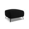 POUF Samt Stoff Schwarz - Schwarz, Textil/Metall (65/44/65cm) - Makamii
