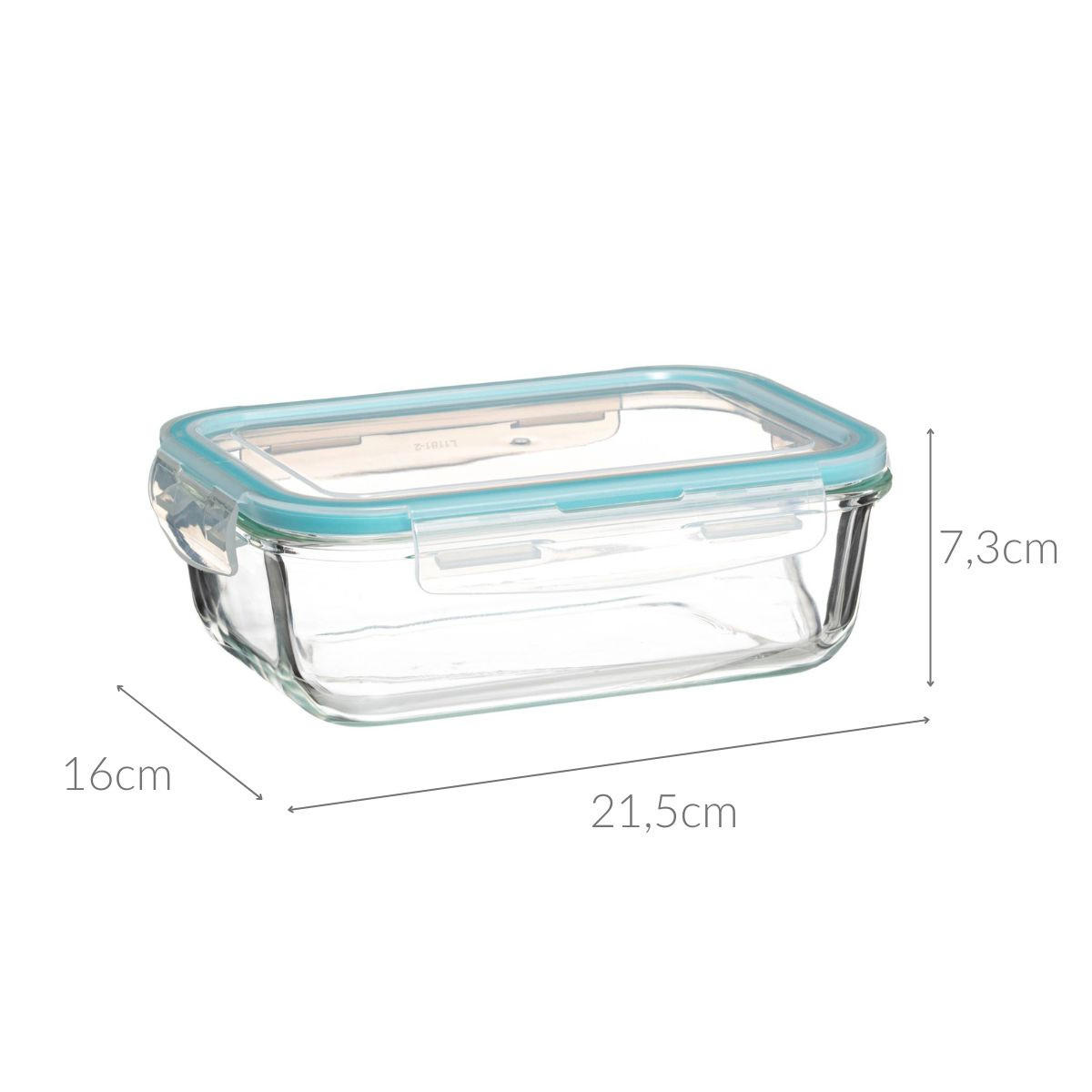 LEBENSMITTELBEHÄLTER aus Glas mit Deckel 1,18 l 21,5/16/7,3 cm - Transparent, Glas (16/7.3/21.5cm) - 5five Simply Smart