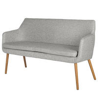 KÜCHENSOFA - Eichefarben/Hellgrau, Eichenholz/Holz (159/86/56cm) - home24