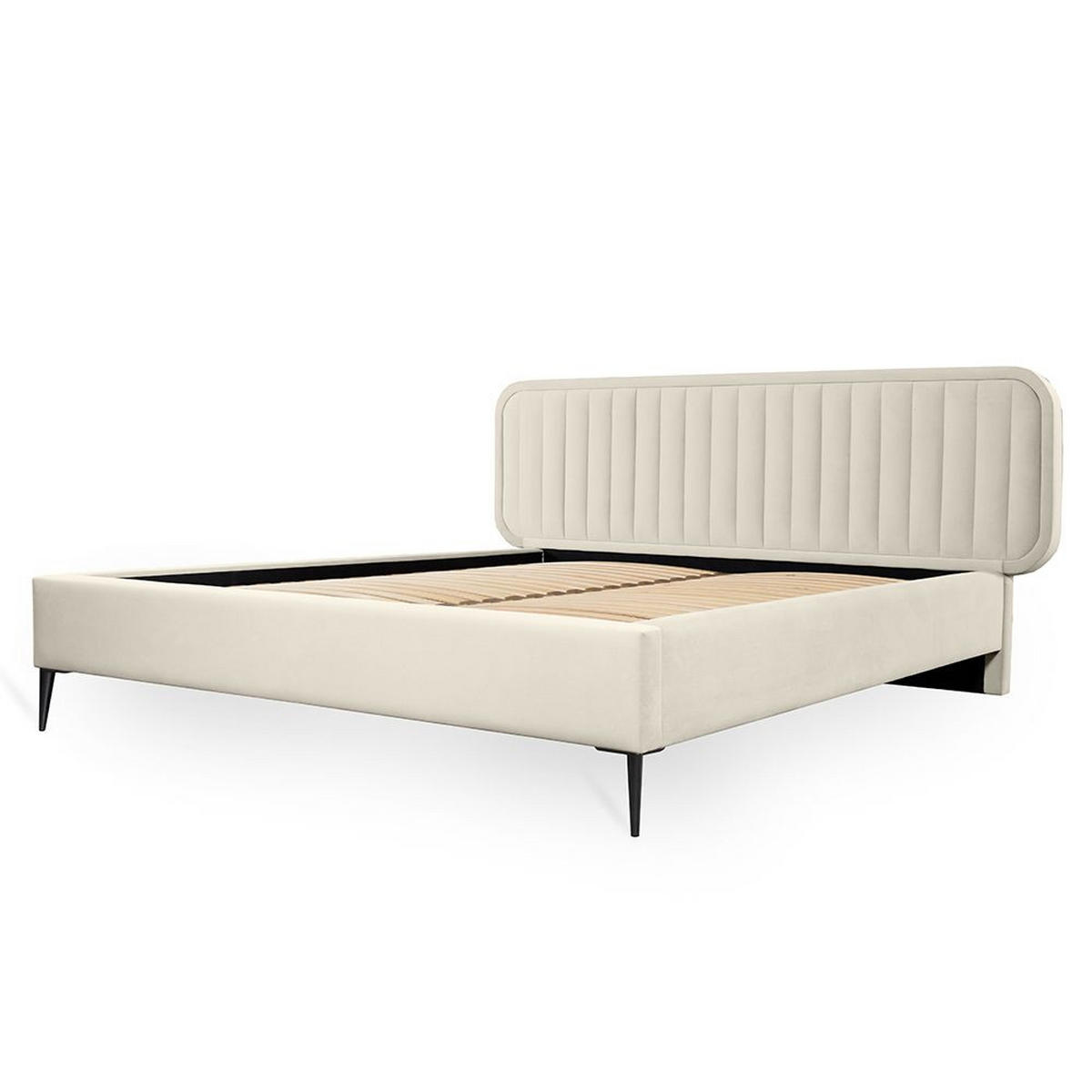 POLSTERBETT Miami In Riviera - Creme, Holzwerkstoff/Textil (140/200cm) - Fun Möbel