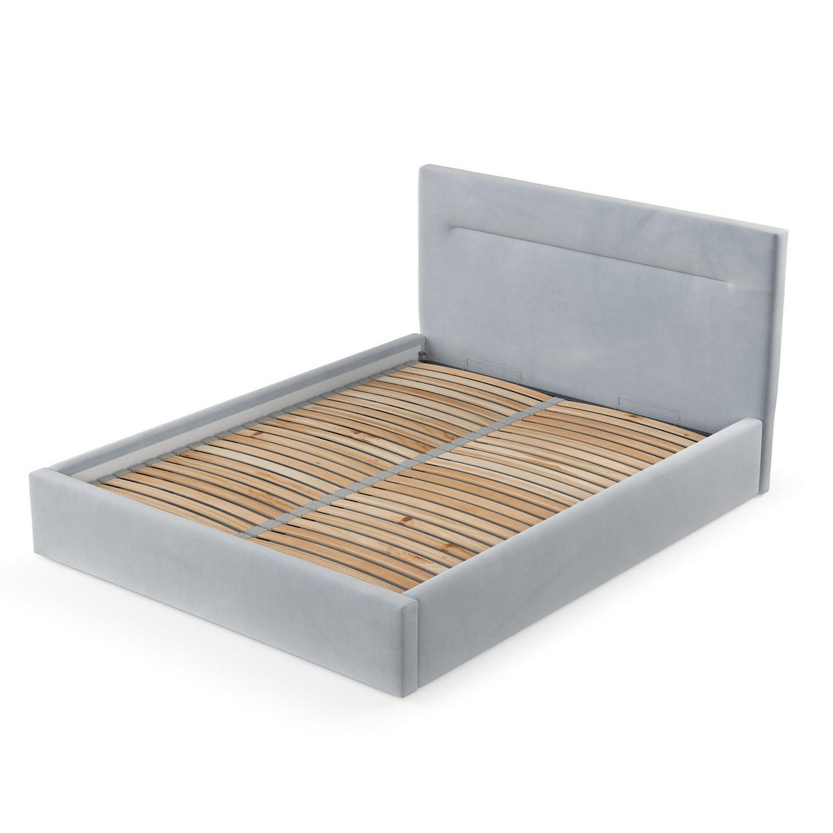 POLSTERBETT Liline 140/200 cm Hellgrau im Paros Stoff - Hellgrau/Schwarz, Holz/Holzwerkstoff (140/200cm) - AltaBeds