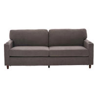 2-SITZER-SOFA aus Chenille 203x77,5x86 cm Hellgrau mit USB-C, LED, Getränkehaltern und Seitentaschen - Hellgrau, Textil (77.5/86/203cm) - Modfu