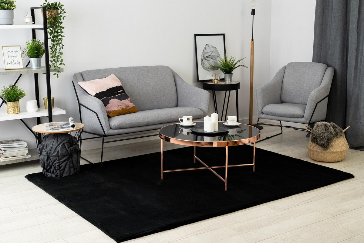 TEPPICH Bunny 120/170 cm - Schwarz, Textil (120/170cm) - rugsX