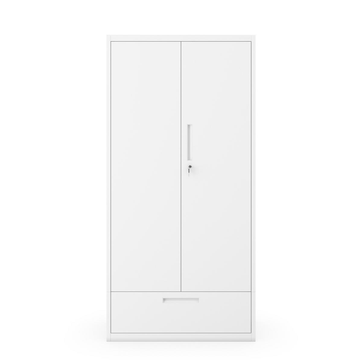 METALLSCHRANK Megan - Weiß, Metall (90/185/40cm)