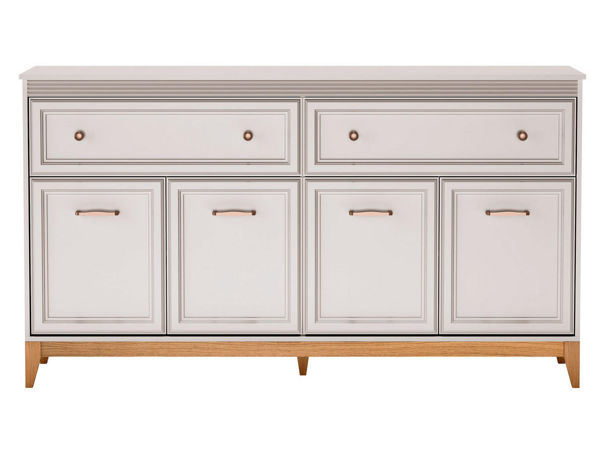 SDEBOARD Windsor W-02 - Kaschmir/Eichefarben, Holz/Holzwerkstoff (179/100/41cm) - MIRJAN24