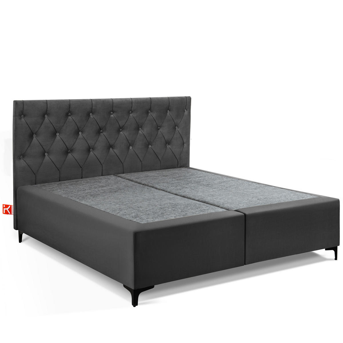 POLSTERBETT ARDEA, Anthrazit - Anthrazit/Schwarz, Holz/Holzwerkstoff (160/200cm) - KONSIMO®