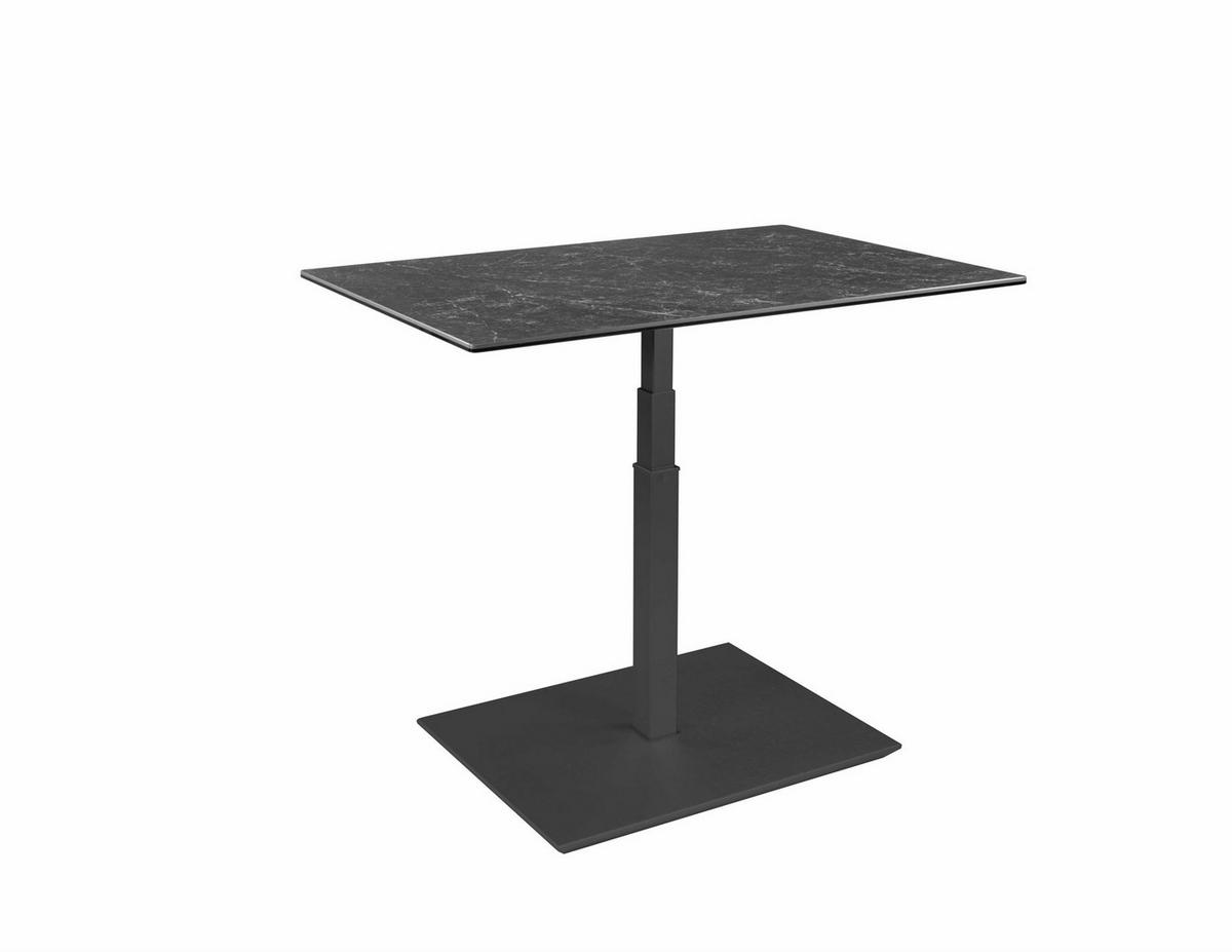 COUCHTISCH höhenverstellbar Chapa 90x47x60 Glas Anthrazit/Keramik Nero - Schwarz, Glas (90/60/60cm) - 58aufmkessel