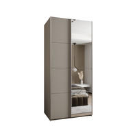 SCHWEBETÜRENSCHRANK 245,5/120/64 2-türig - Kaschmir/Silberfarben, Holz/Metall (120/245/64cm) - Abiks Möbel