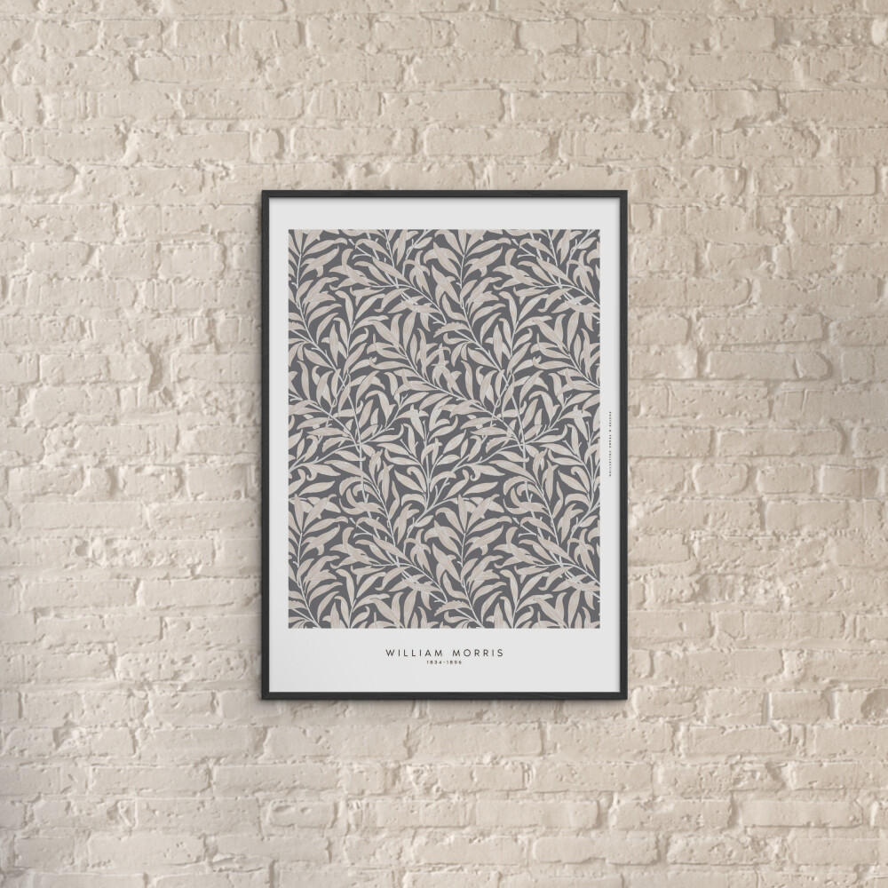 POSTER mit Rahmen William Morris - Nature Dust - Schwarz/Grün, Holz/Papier (50/70cm) - Poster&Frame