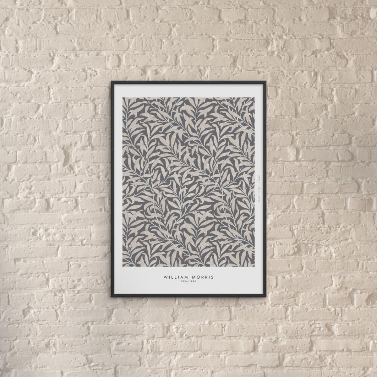 POSTER mit Rahmen William Morris - Nature Dust - Schwarz/Grün, Holz/Papier (50/70cm) - Poster&Frame