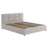 POLSTERBETT 140x200 cm in Samt beige - Beige, Textil (140/200cm) - Home Collective
