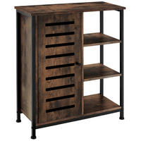 SIDEBOARD ,mit höhenverstellbaren Kunststofffüßen, 70 x 32 x 82 cm,Industrial Holz dunkel, rustikal - Rostfarben, Holzwerkstoff (32/82/71cm) - tectake