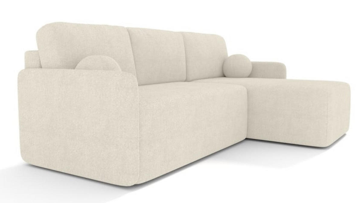 ECKSOFA Ecru BLUMEN Boucle Rechts - Ecru, Textil (212/142cm) - Sepro Meble
