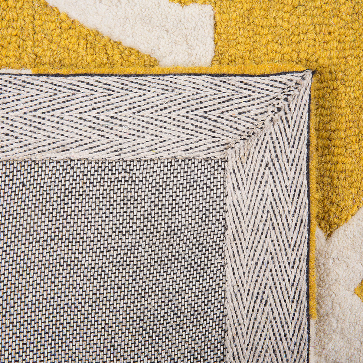 KURZFLOR-TEPPICH Silvan 230/160 cm - Gelb, Textil (160/230cm) - Beliani