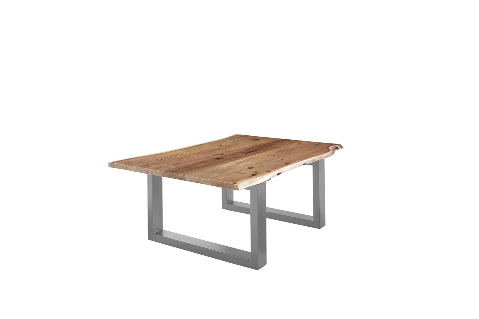 COUCHTISCH LUBIN - Beige/Silberfarben, Holz/Metall (80/120/40cm) - SAM
