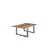 COUCHTISCH LUBIN - Beige/Silberfarben, Holz/Metall (80/120/40cm) - SAM
