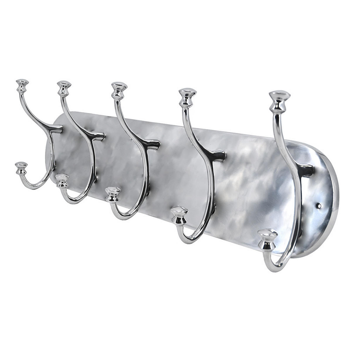 WANDGARDEROBE HOOK 24x14x76 cm, Metall, silber - Silberfarben, Metall (14/24/76cm) - Light & Living