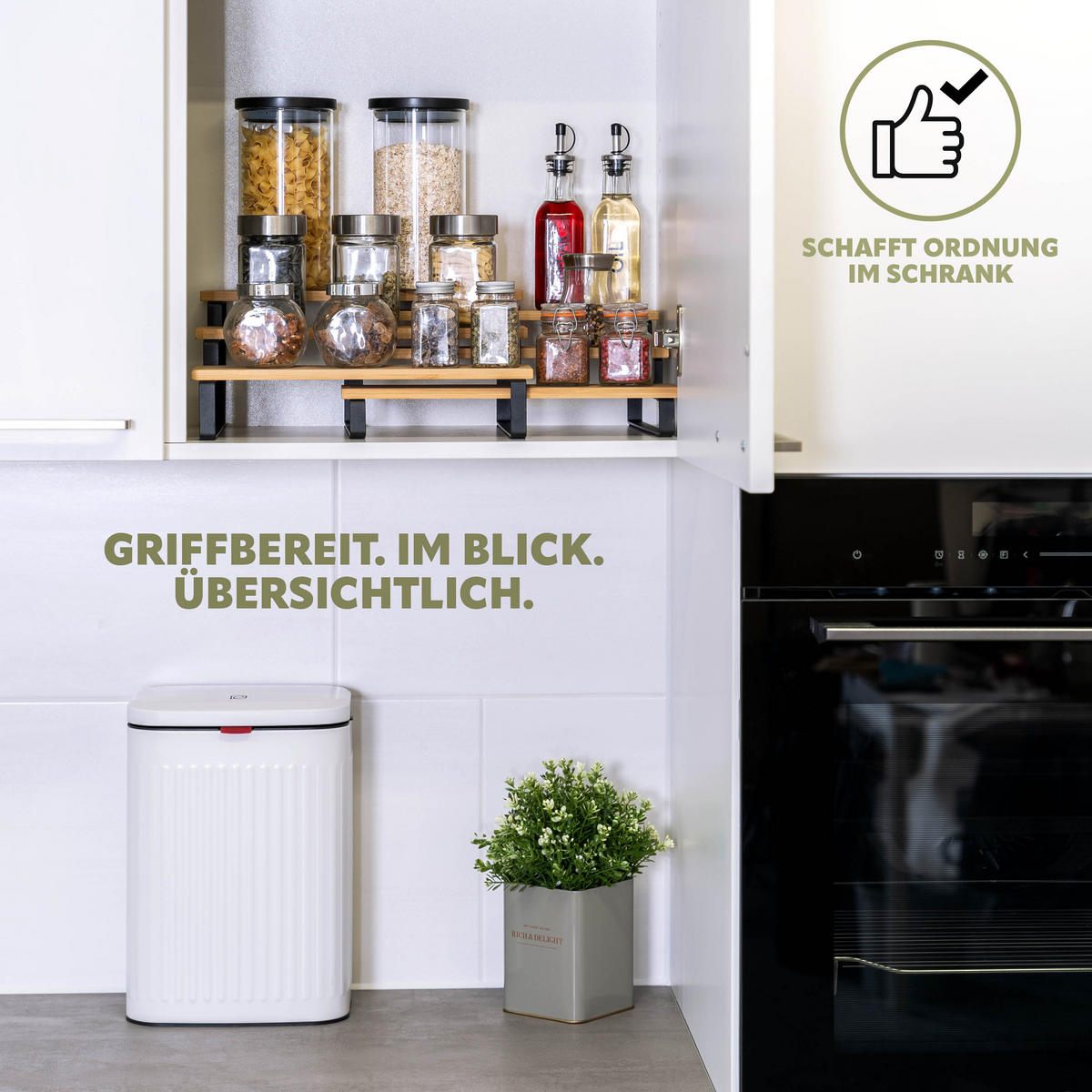 GEWÜRZREGALE 2er-Set, schwarz - Schwarz, Holz (32/14/27cm) - bremermann