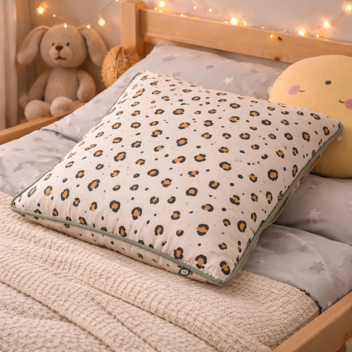 KINDERKISSEN in Leopardenmuster Leopard 40/40/10 cm - Multicolor, Kunststoff (40/40cm) - Atmosphera for kids