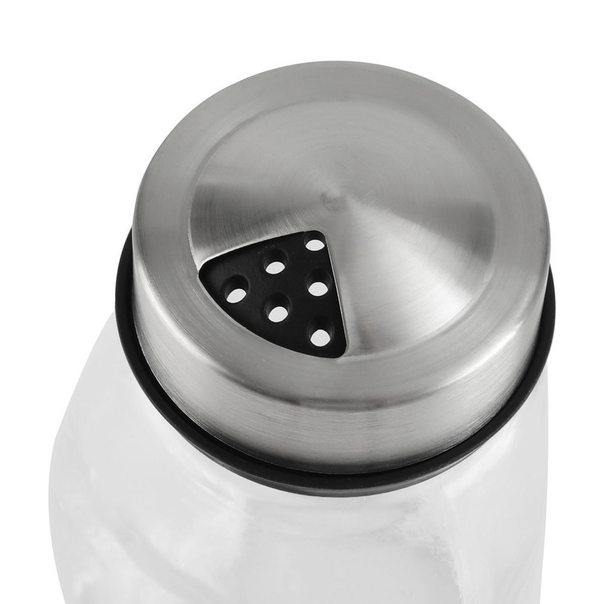 GEWÜRZGLÄSER 6er-Set 360°-Drehständer Bleifrei Glas Edelstahldeckel - Transparent/Silberfarben, Glas/Kunststoff (15/18/15cm) - Livingandhome
