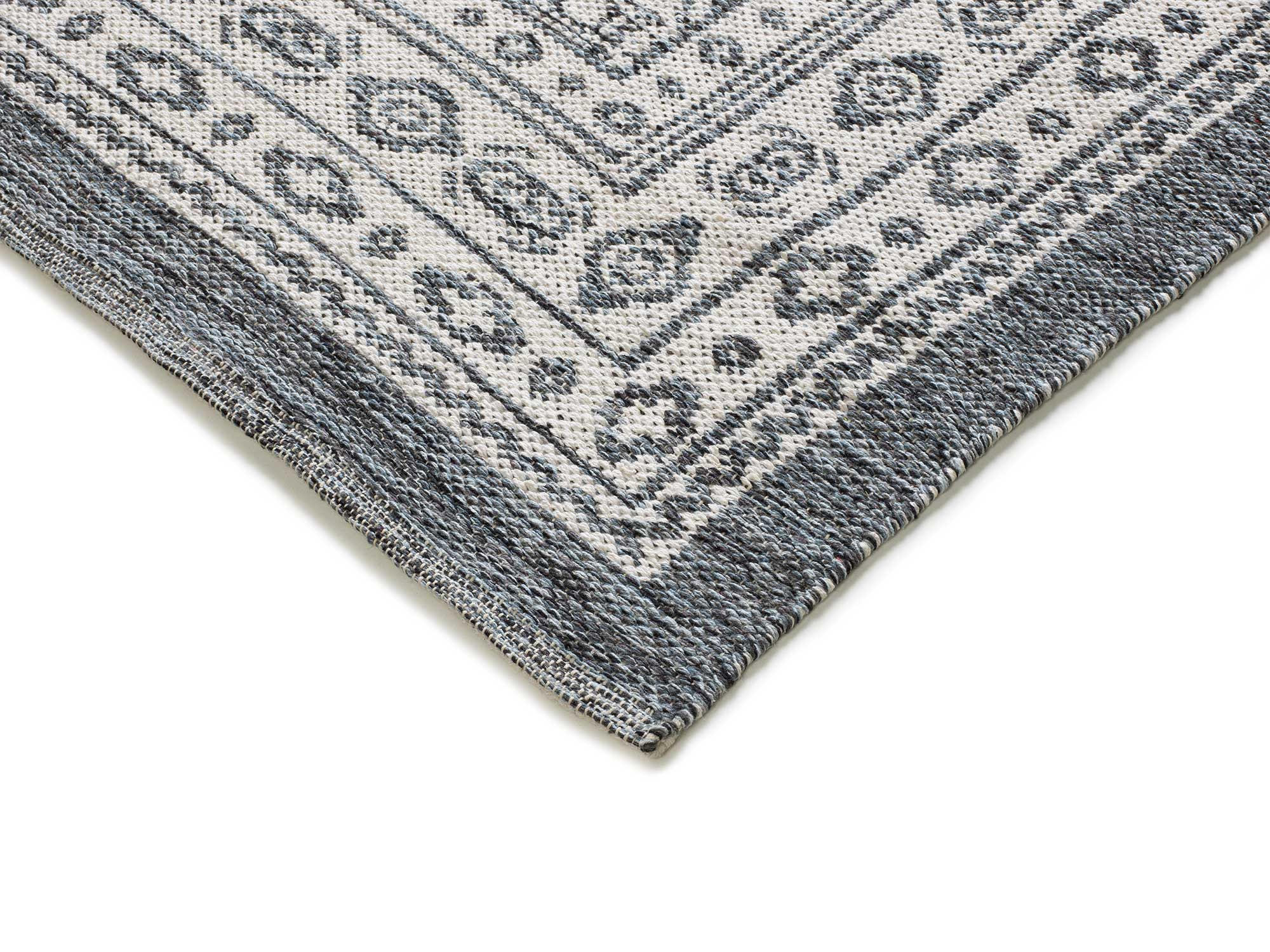 HANDWEBTEPPICH Blau Chandia 120/170 cm - Blau, Naturmaterialien (120/170cm) - Atticgo