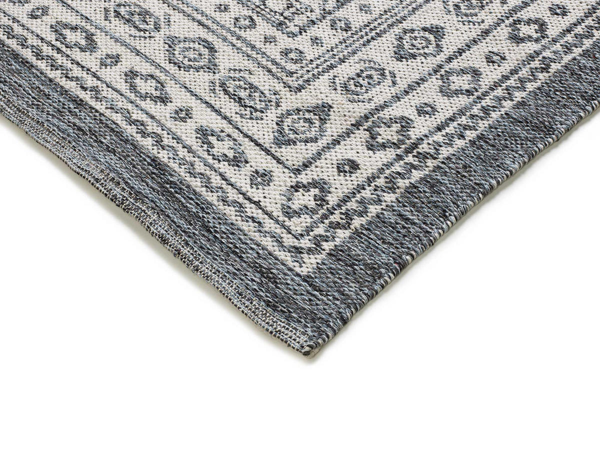 HANDWEBTEPPICH Blau Chandia 80/120 cm - Blau, Naturmaterialien (80/120cm) - Atticgo