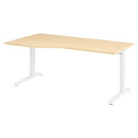 SCHREIBTISCH Serie-XB 100/180/74 cm in Ahornfarben/Weiß - Ahornfarben/Weiß, Holzwerkstoff (100/180/74cm) - bümö