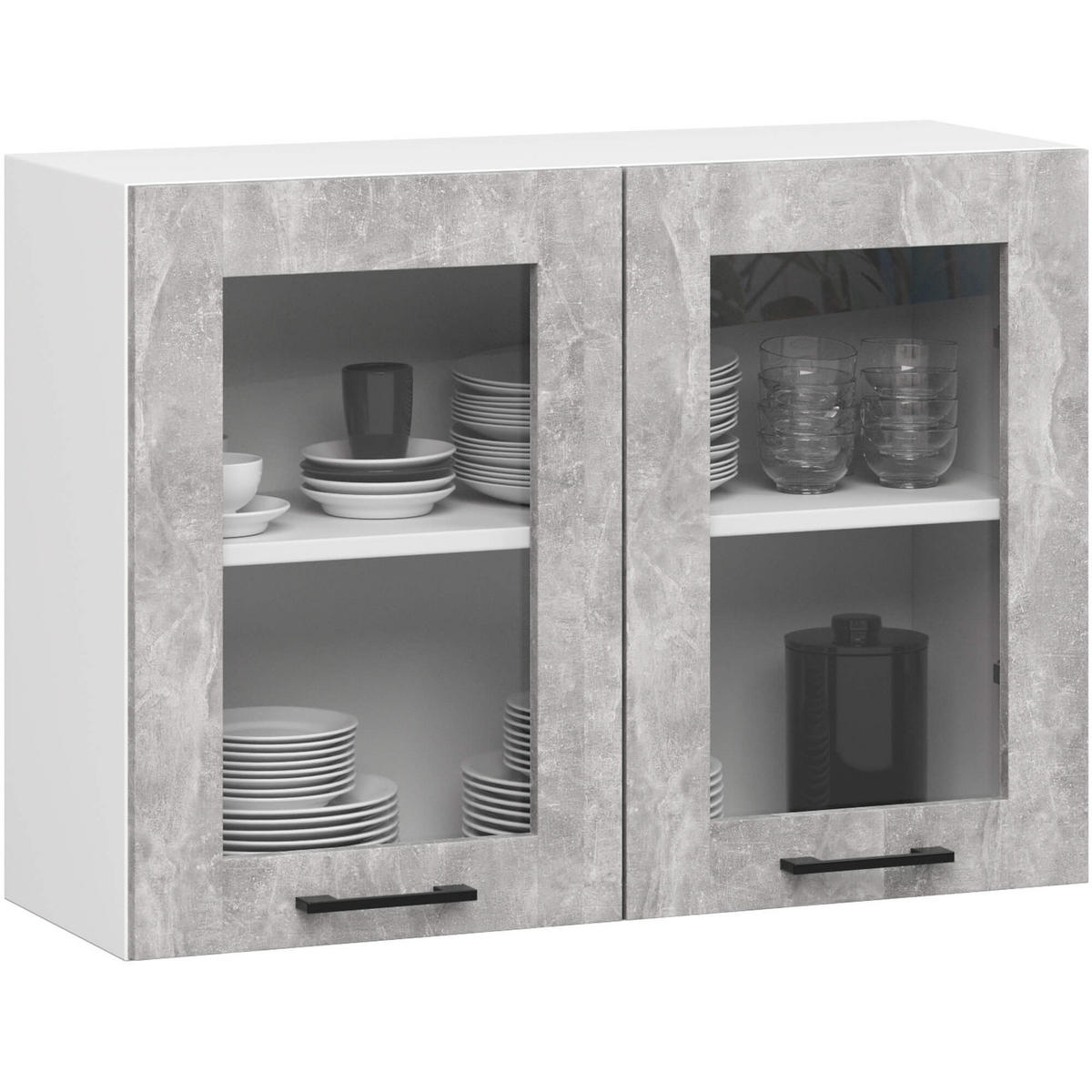 KUCHYŇSKÝ BLOK Beton 203/180/46 - šedá, kompozitní dřevo (180/203/46cm) - RAUMHIRSCH FURNITURE