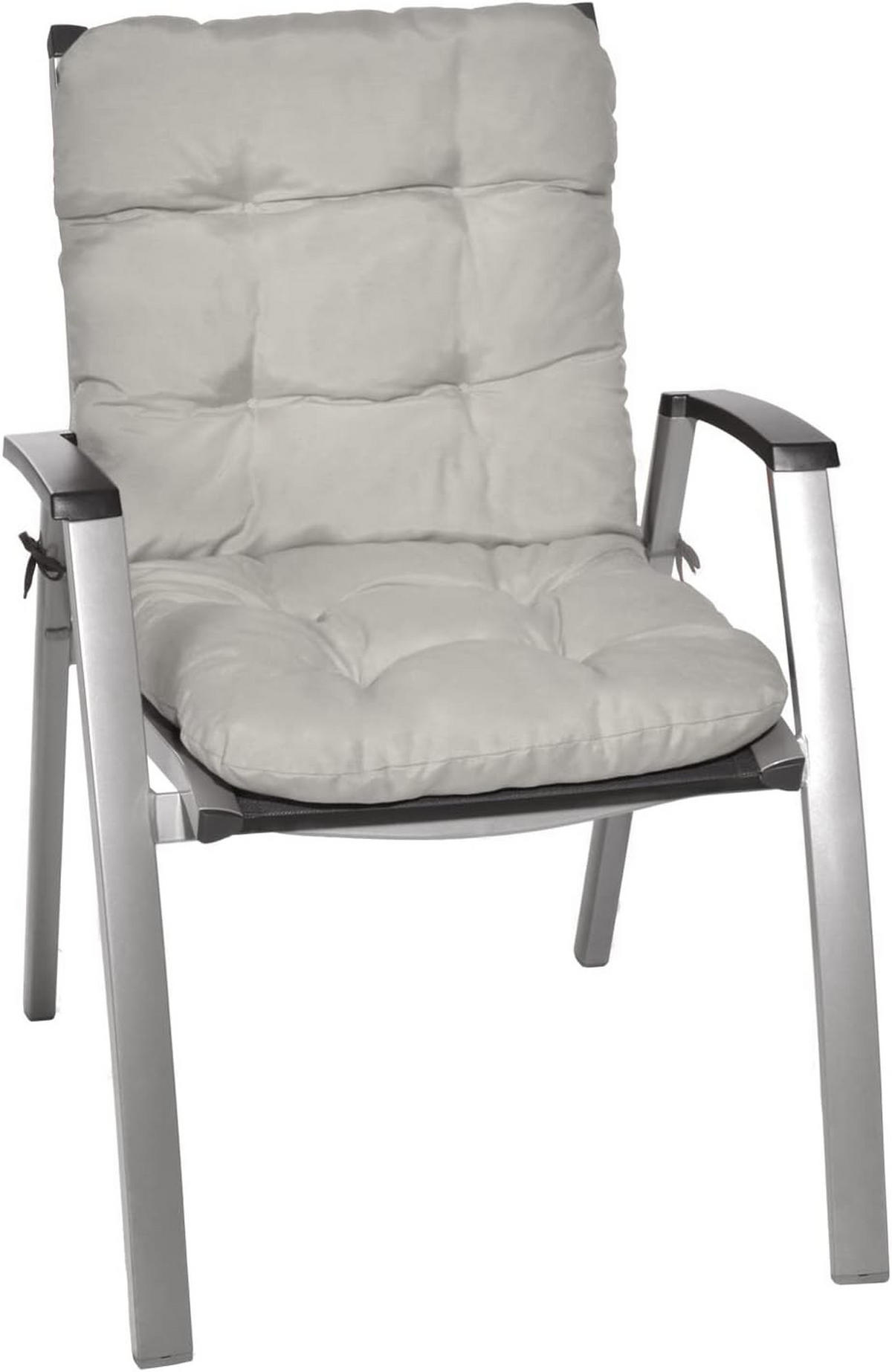 NIEDERLEHNERAUFLAGE Flair NL 100/50/8cm Hellgrau (2tlg) - Hellgrau, Textil (50/8/100cm) - Beautissu 