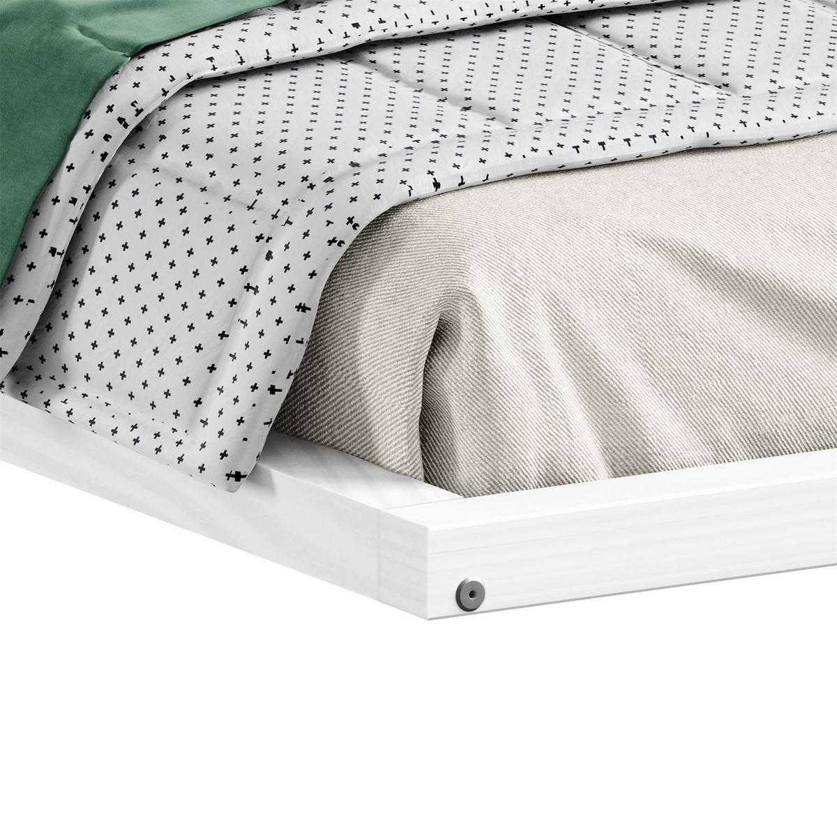 BODENBETT ELOA 90x200 cm weiß - Weiß, Holz - IDIMEX