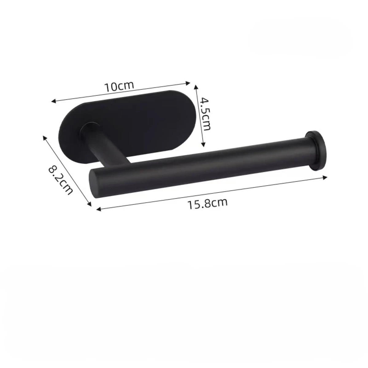 TOILETTENPAPIERHALTER , Edelstahl，Schwarz,Zweierpack - Schwarz, Metall (8.2/4.5/15.8cm) - Authentics