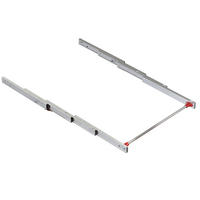 FÜHRUNG Lunch für ausziehbaren Tisch, Aluminium, Edelstahl eloxiert - Edelstahlfarben, Metall (90/12/89.5cm) - EMUCA