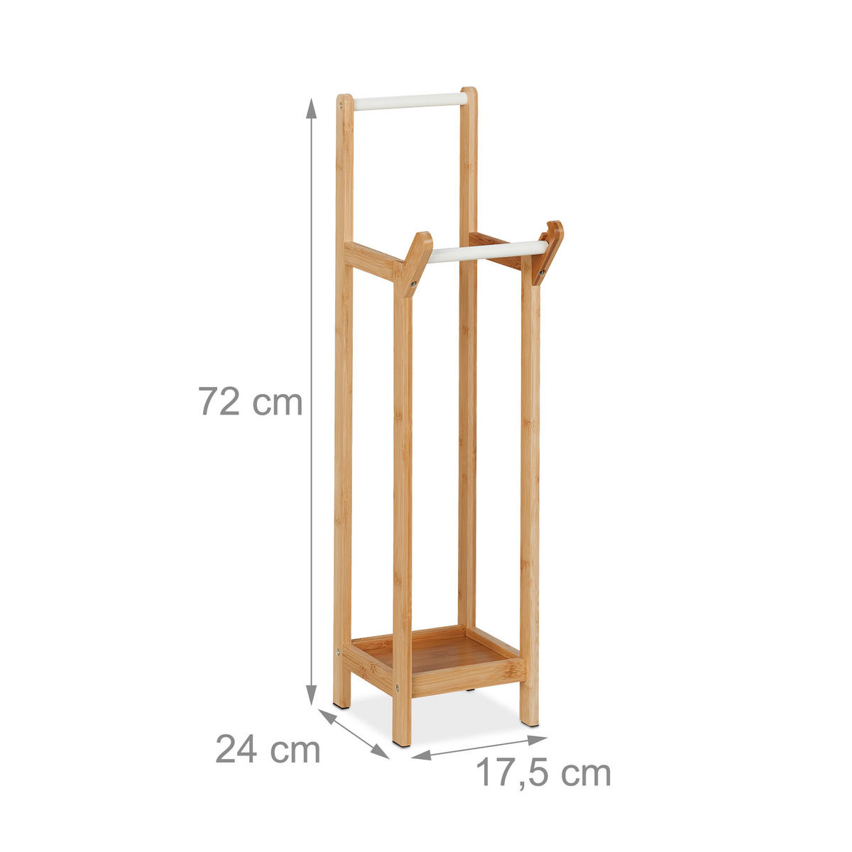 TOILETTENPAPIERHALTER - Hellbraun, Holz/Holzwerkstoff (17.5/72/24cm) - Relaxdays