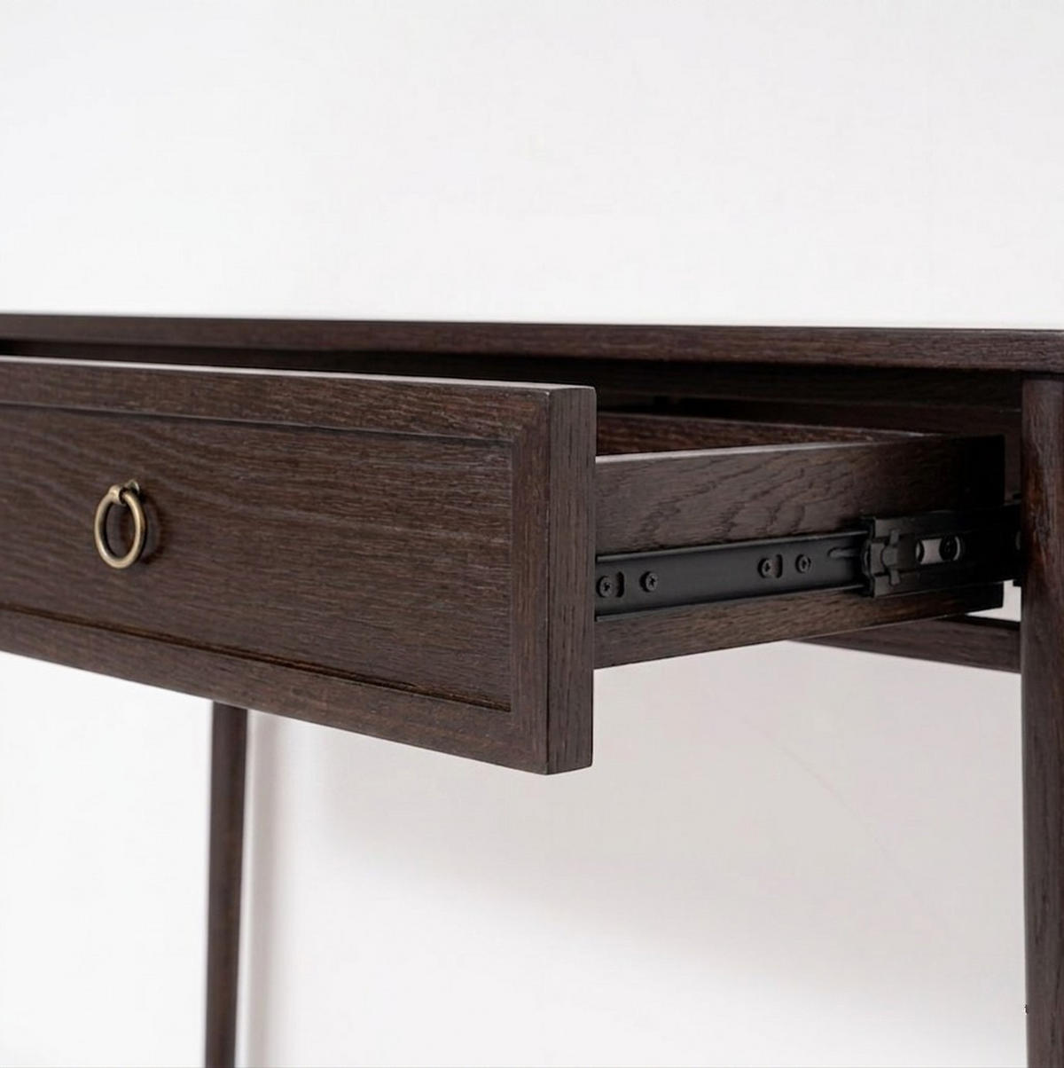 KONSOLENTISCH Rose, Eichenholz und Eichenfurnier, Espresso - Braun, Holz (45/120/78cm) - WOODEK
