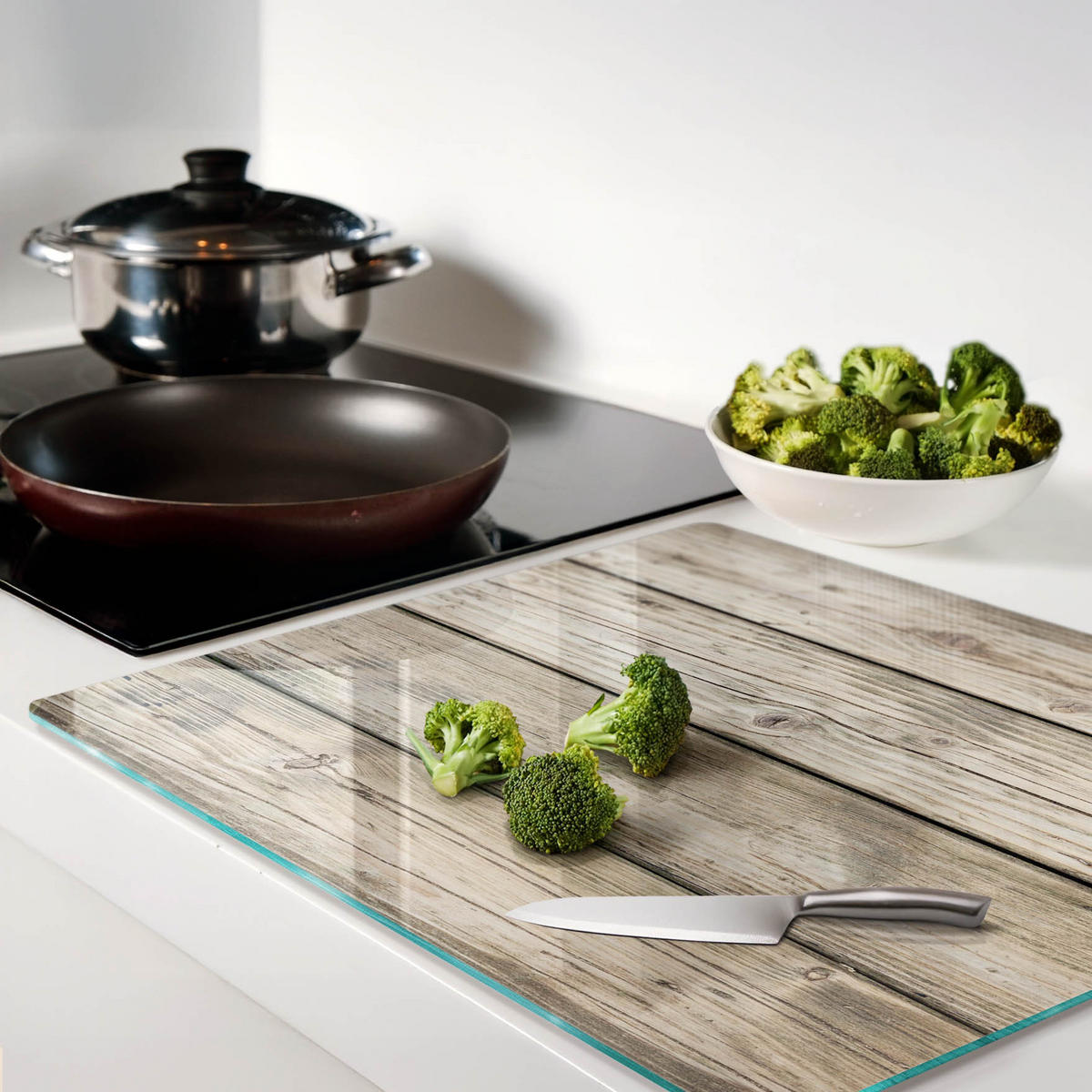 GLASPLATTE 60x52 cm Holz - Beige, Glas (60/0.4/52cm) - TULUP