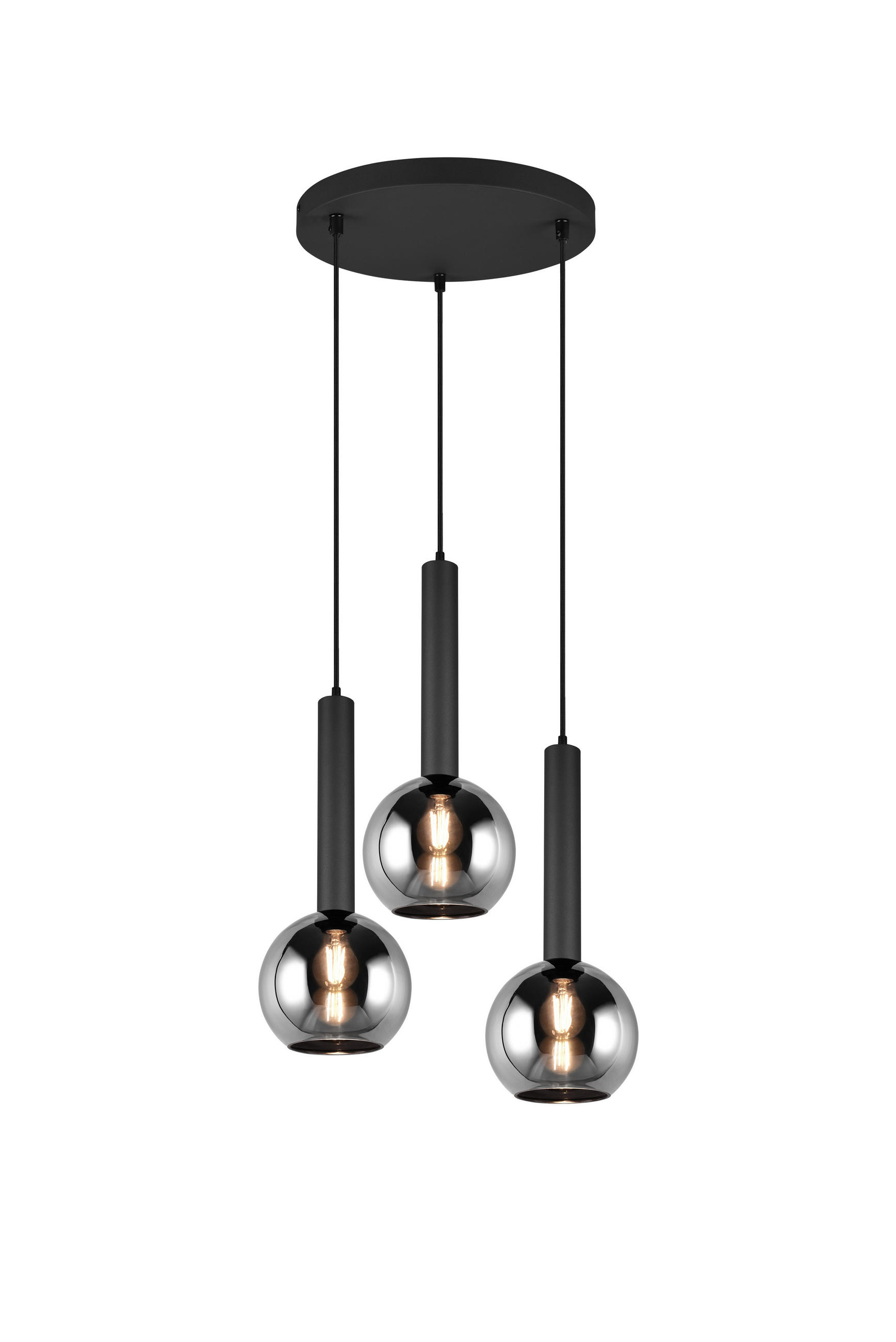 Trio Leuchten Hängelampe Schwarz 45x150x45 cm