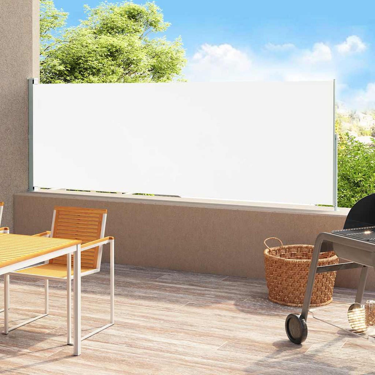 SEITENMARKISE Ausziehbar 180x500 cm Creme - Creme, Textil (180/5/180cm) - furnicato