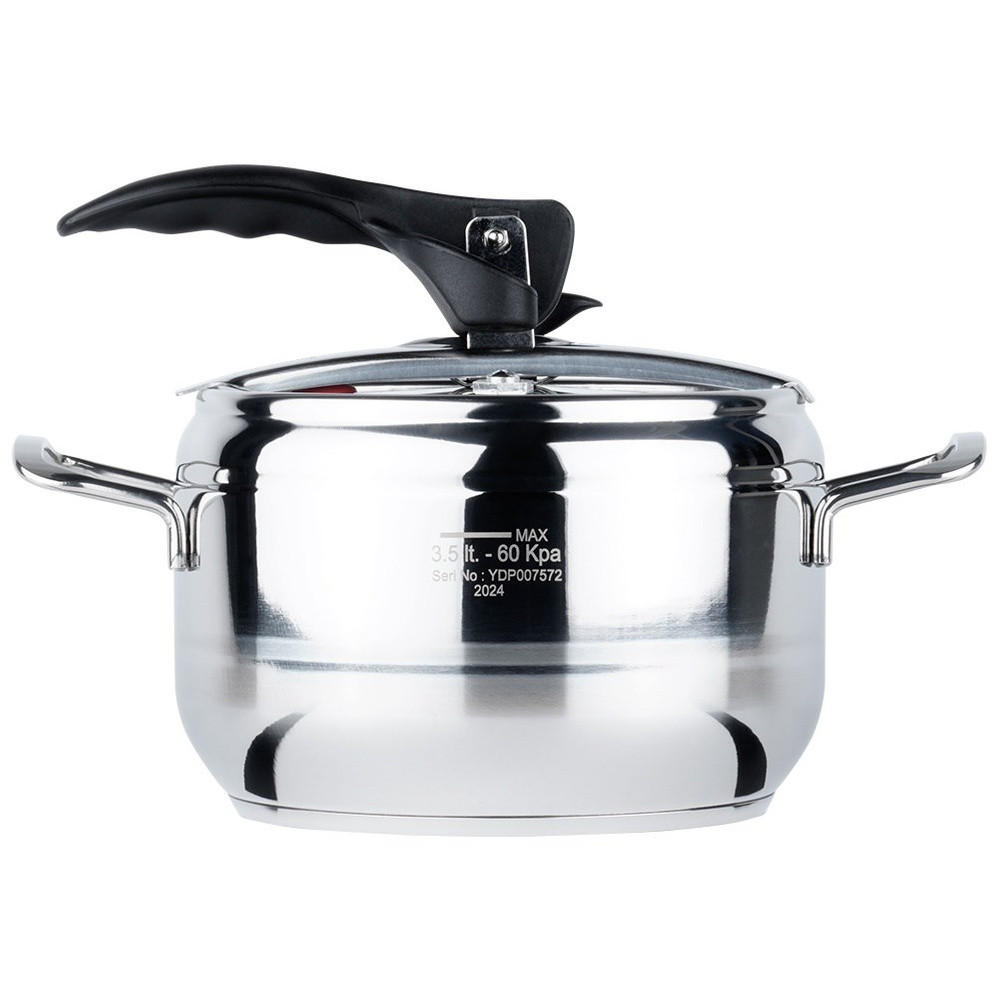 SCHNELLKOCHTOPF Profi silber - Silberfarben, Metall (3.5L) - Orion 