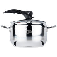 SCHNELLKOCHTOPF Profi silber - Silberfarben, Metall (3.5L) - Orion 