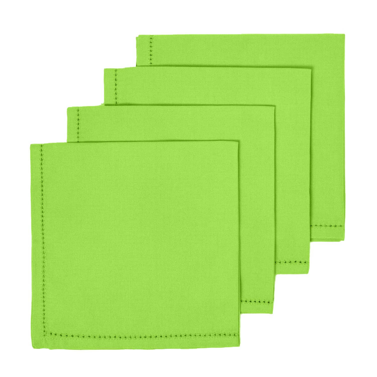 STOFFSERVIETTEN 4er-Set limette 45/45 cm, 100% Baumwolle - Limette, Textil (45/45cm) - Homescapes