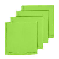 STOFFSERVIETTEN 4er-Set limette 45/45 cm, 100% Baumwolle - Limette, Textil (45/45cm) - Homescapes