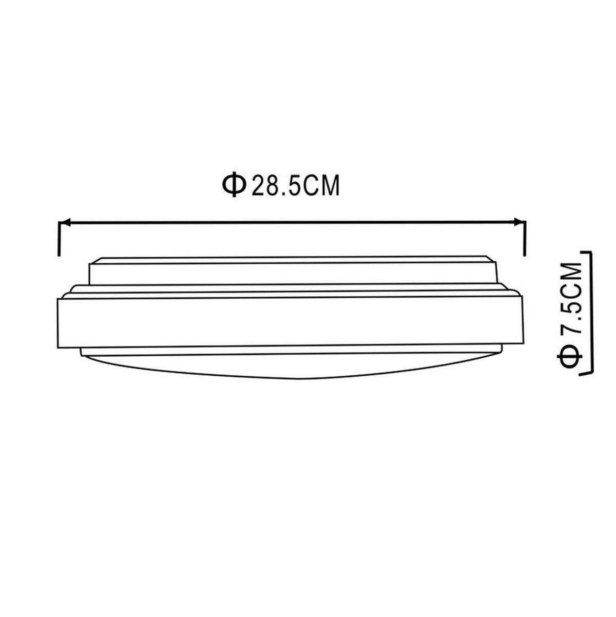 LED DECKENLEUCHTE KALLE Weiß Metall - Weiß, Metall (28.5/28.5/7.5cm) - Globo Lighting