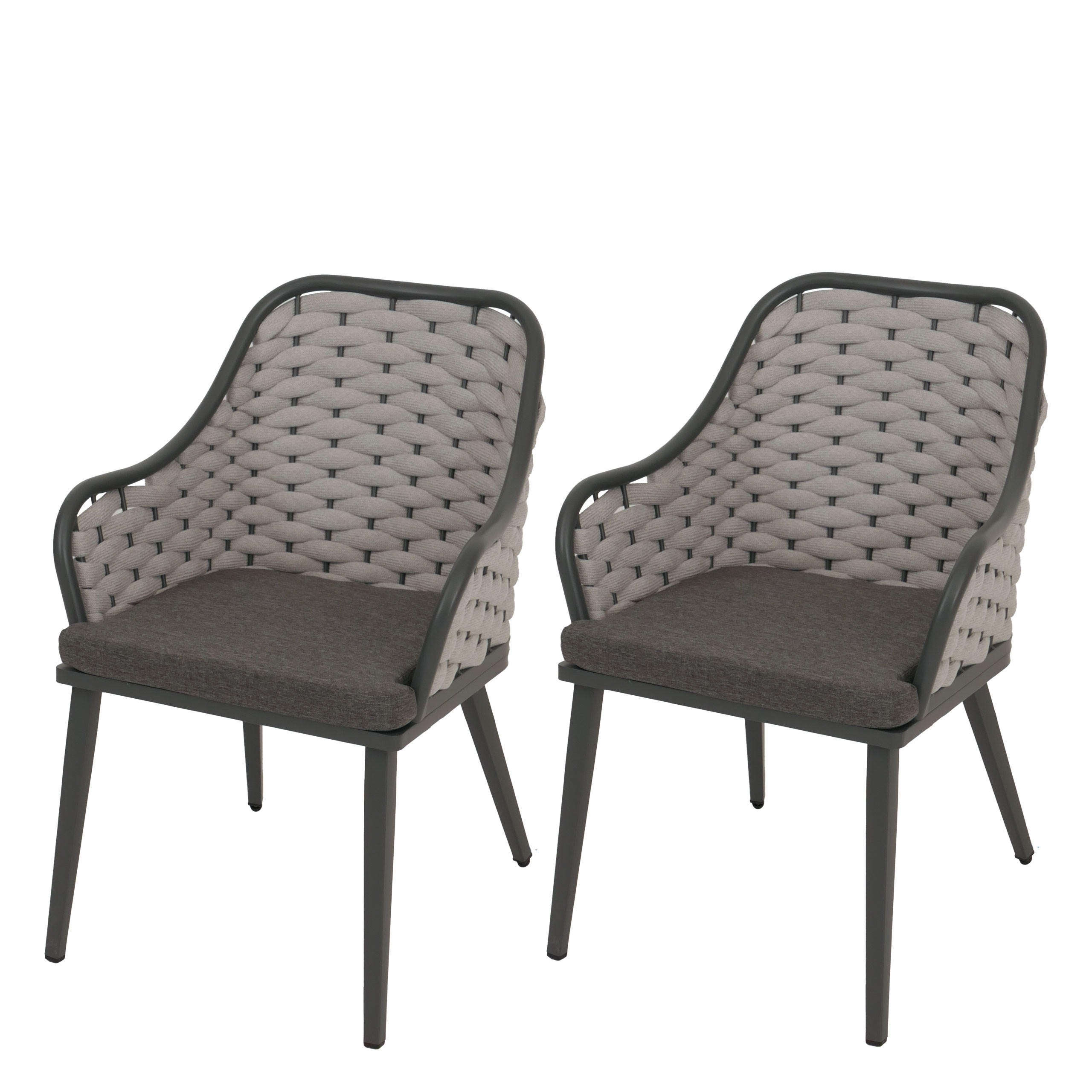 GARTENSTUHL Hellgrau, Grau - Hellgrau/Grau, Textil (59/84/63cm) - MCW